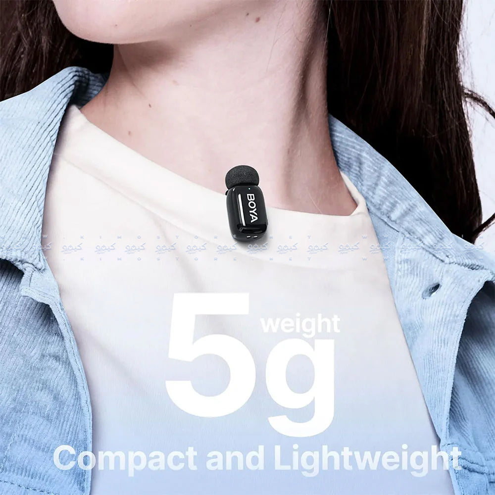 Boya Mini-18 3.5mm 2.4GHz Dual Channel Wireless Microphone System - Black