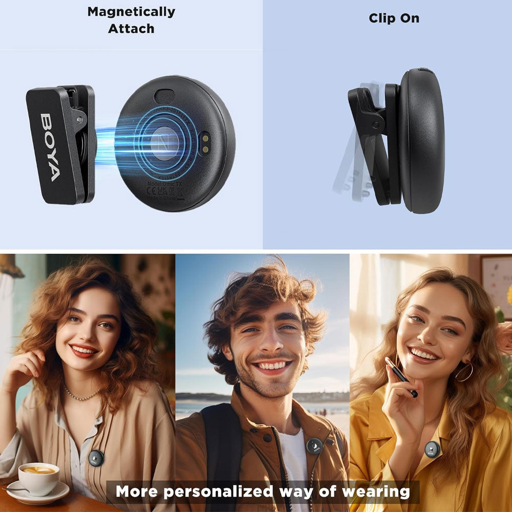 ميكروفون بويا لاسلكي ثنائي القناة 2.4 جيجا هرتز