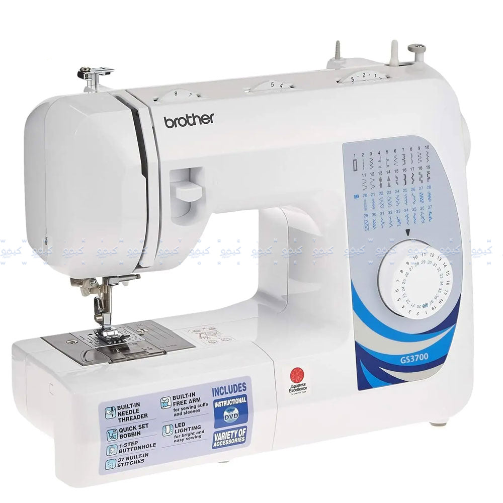 ماكينة خياطة براذر 37 غرزة GS3700 - أبيض