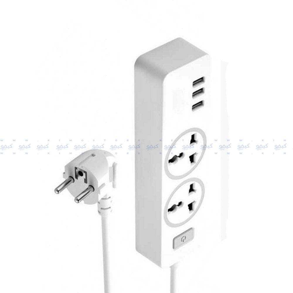 مشترك كهرباء بادي 2 منافذ يو اس بي + 2 مناقذ بقوة 2500 وات سريع الشحن E10