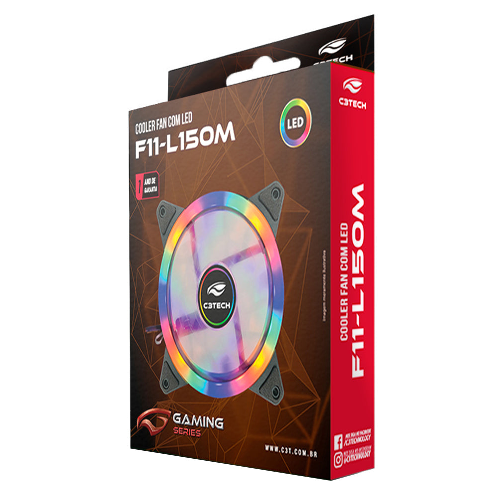 C3tech F11-L150M ARGB Case Fan - Black