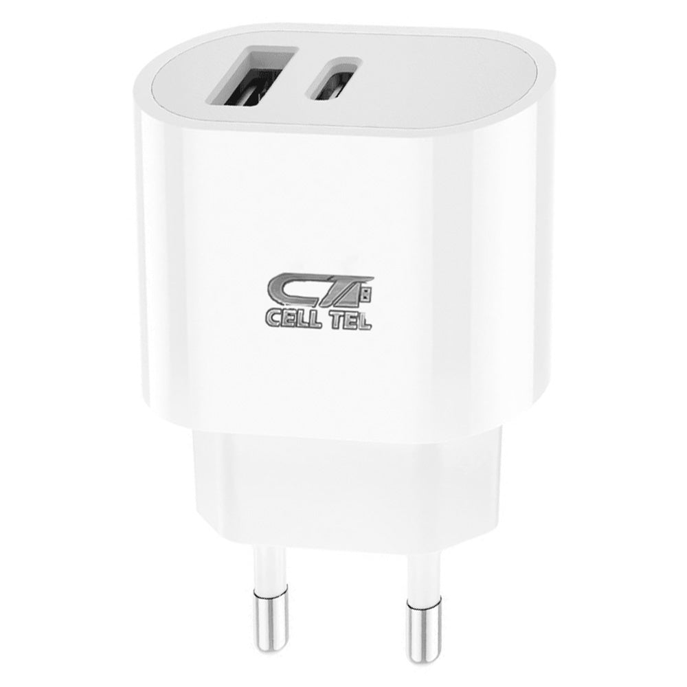 Cell Tel Turbo 6 Wall Charger QC3.0 USB + PD Type-C 35W Fast Charging