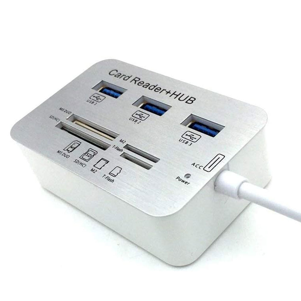 Combo 7in1 Type-C 3.0 HUB Converter - Silver