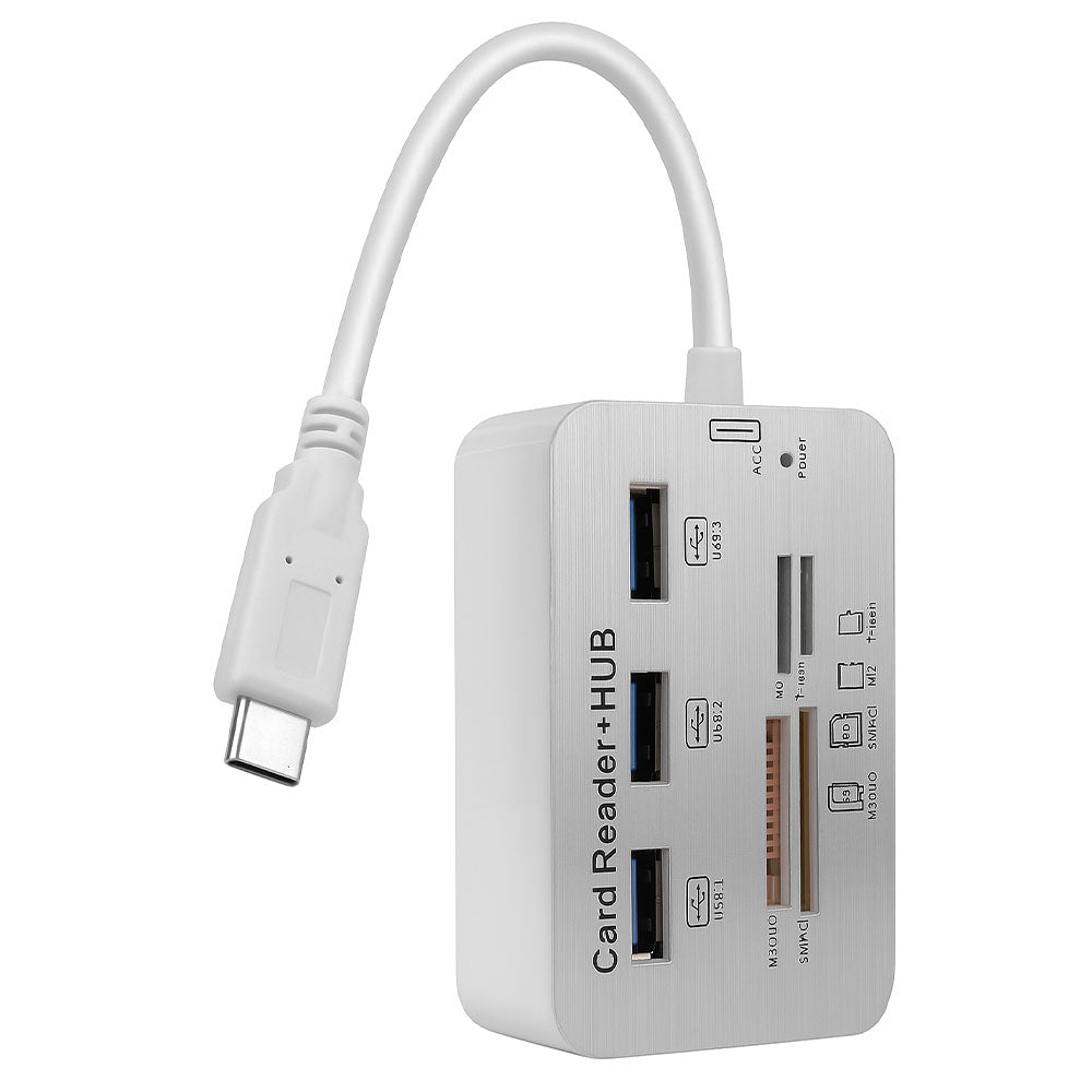 Combo 7in1 Type-C 3.0 HUB Converter - Silver