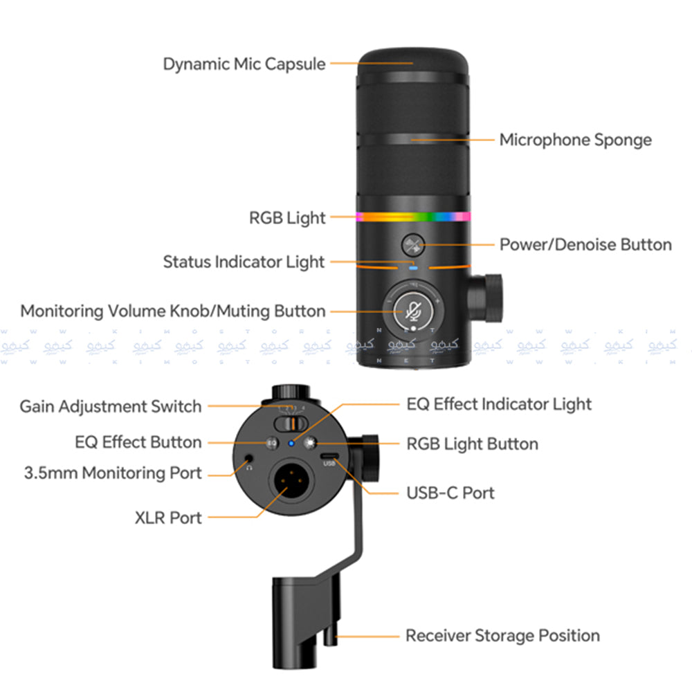 Comica EJoy D10 Pro RGB Wireless Microphone - Black