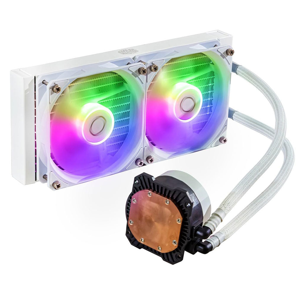 نظام تبريد مائي للبروسيسور كولر ماستر أبيض MasterLiquid 240 Atmos ARGB