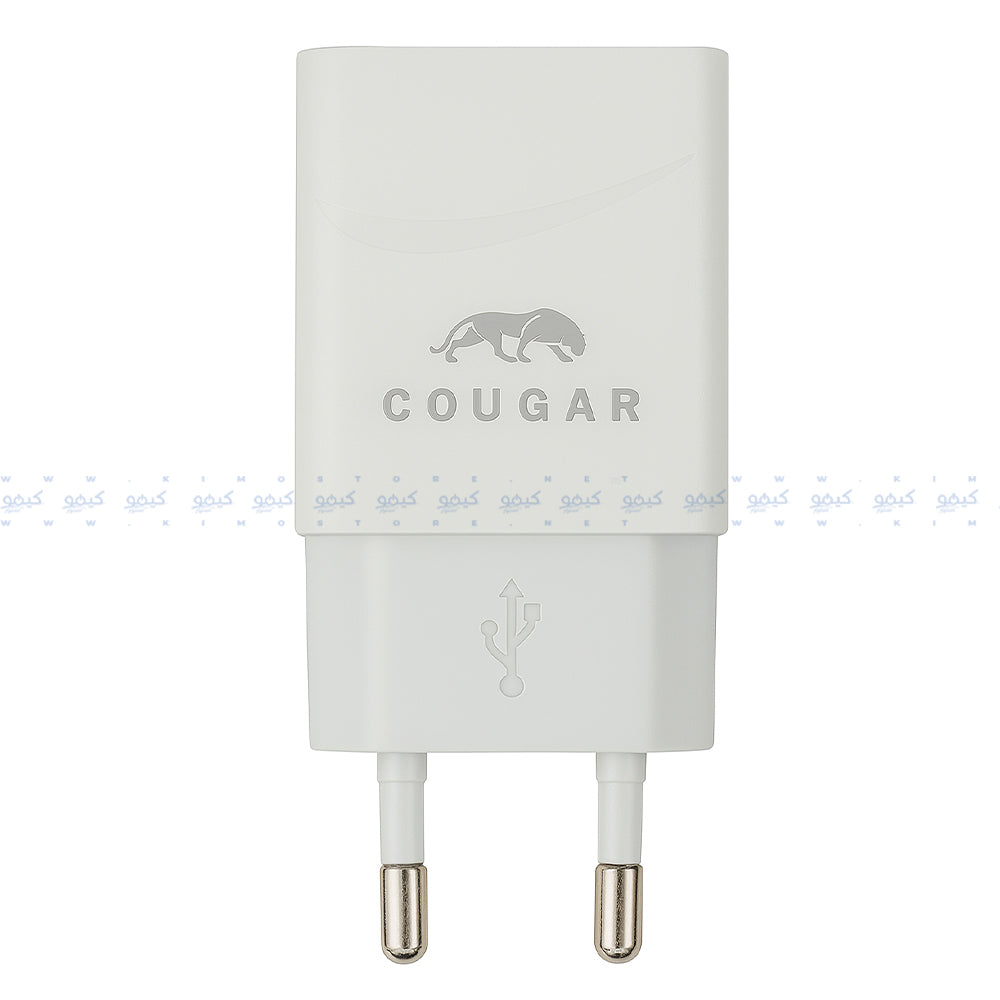 شاحن حائط كوجر مع كابل ميكرو بقوة 10 وات F1 - أبيض