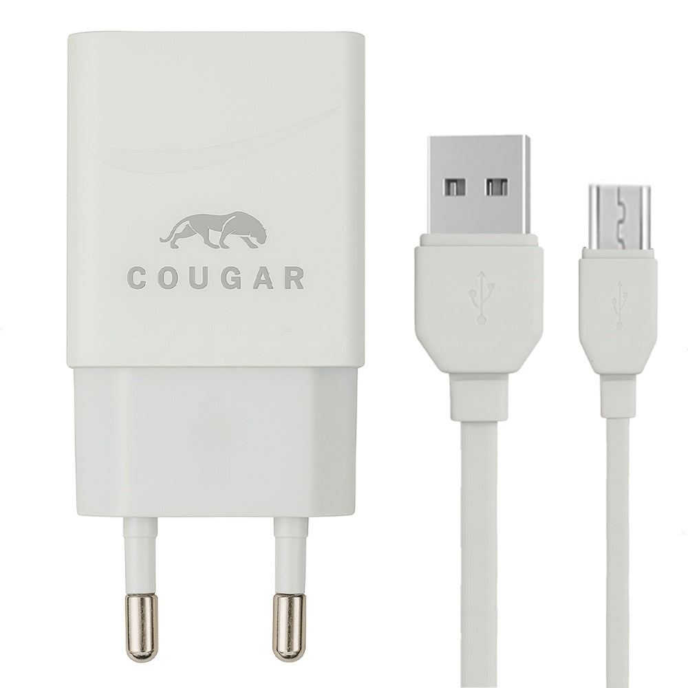 Cougar F1 Wall Charger Micro Cable 10W - White