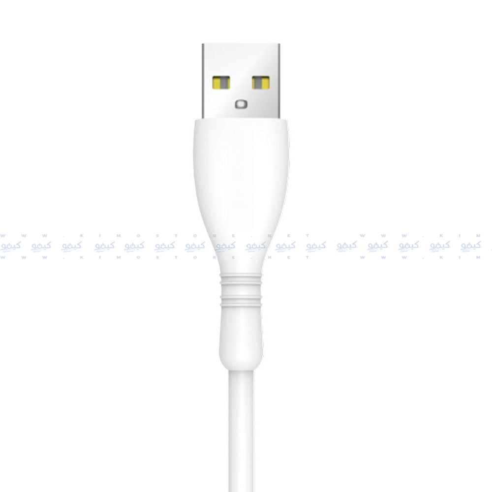 كابل شاحن موبايل كوجر يو اس بي إلى ميكرو بقوة 3.1 أمبير شحن سريع 1 متر L3 - أبيض