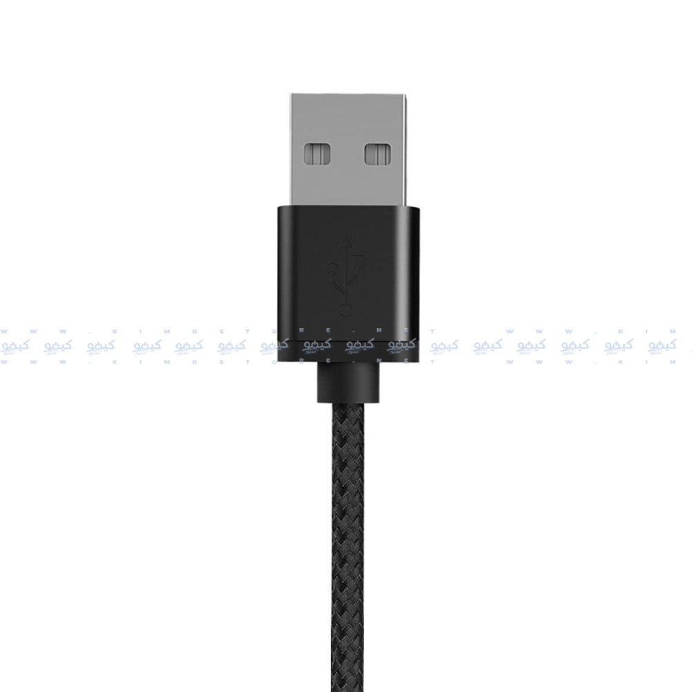 كابل شاحن موبايل كوجر يو اس بي إلى تايب سي بقوة 5 امبير شحن سريع 1 متر LK2 - أسود