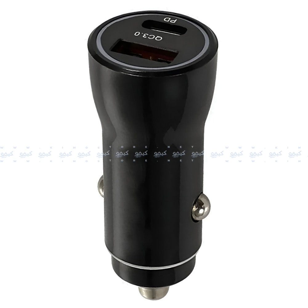 Cougar R3 Car Charger PD Type-C + QC USB 38W Fast Charging - Black