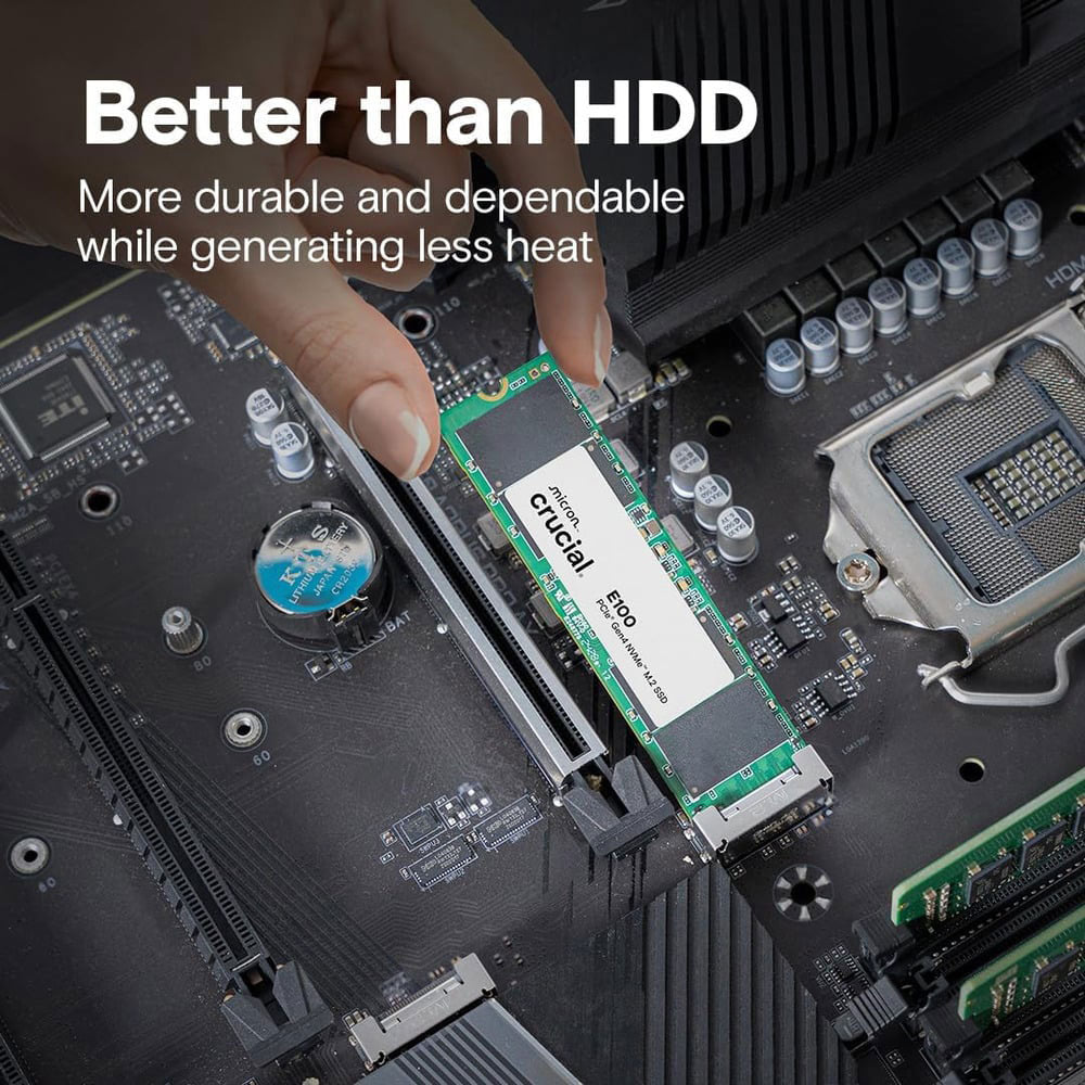 هارد درايف M.2 SSD كروشال 480 جيجابايت E100 NVMe PCIe