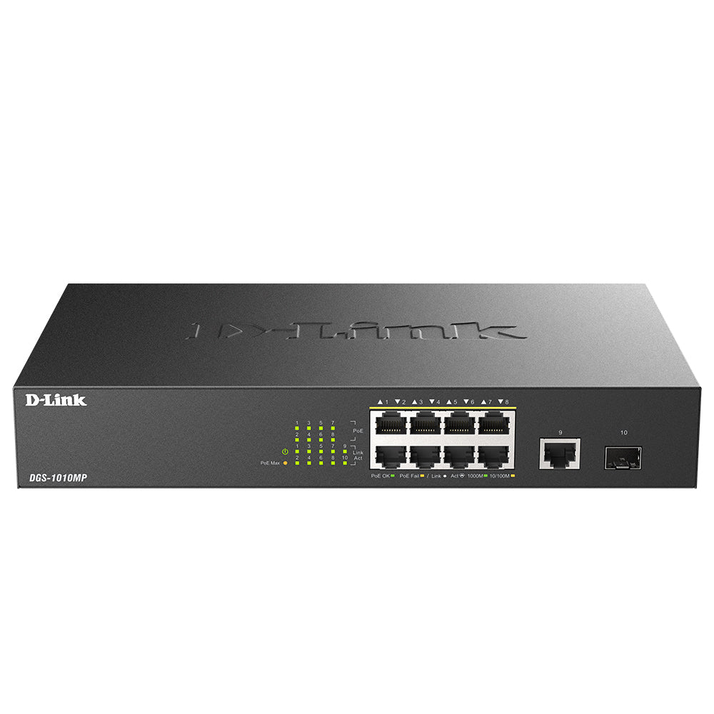 D-Link DGS-1010MP Unmanaged Desktop Switch 10 Ports PoE 10/100/1000Mbps