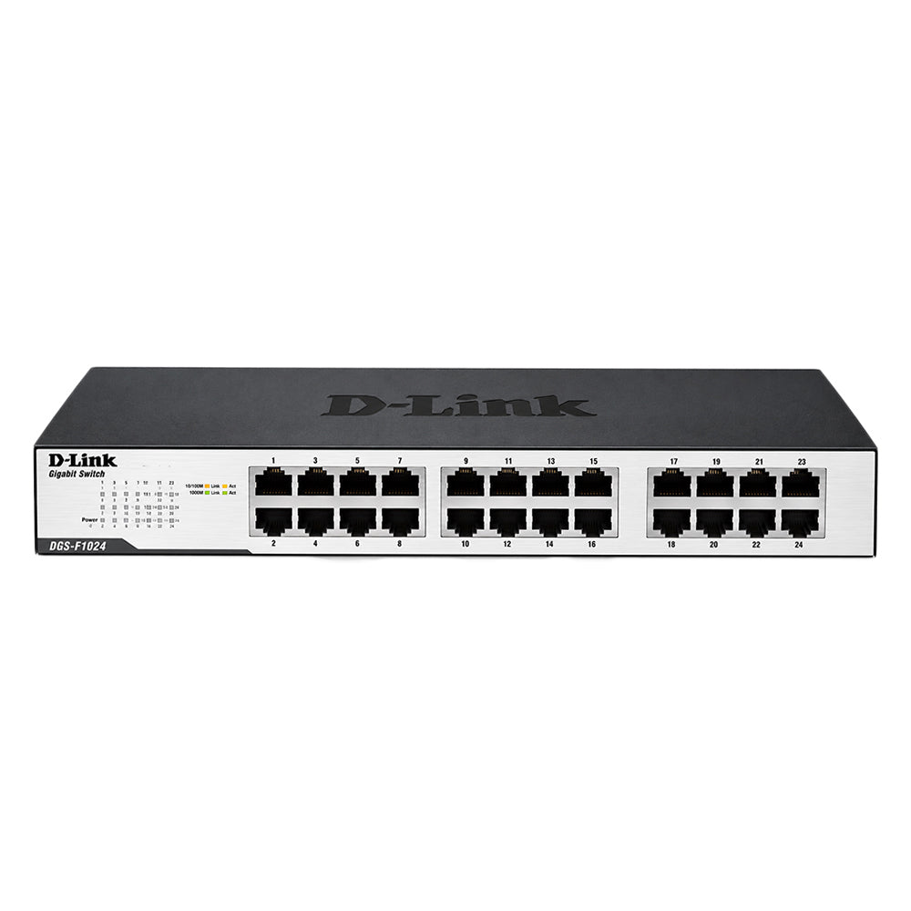 D-Link DGS-F1024 Unmanaged Rackmount Switch 24 Ports 101001000Mbps