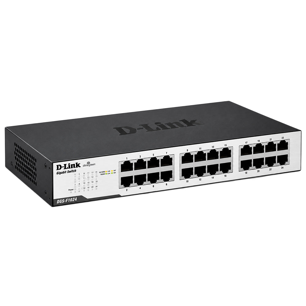 سويتش دي لينك 24 منافذ 1000/100/10 ميجابت في الثانية DGS-F1024 Unmanaged Rackmount