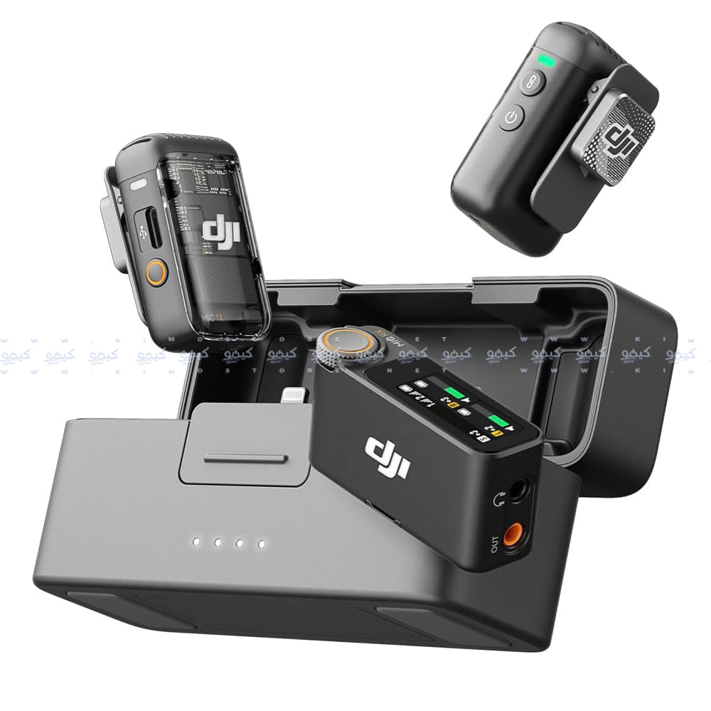 DJI Mic 2 All-in-One Dual Channel Wireless Microphone System - Black