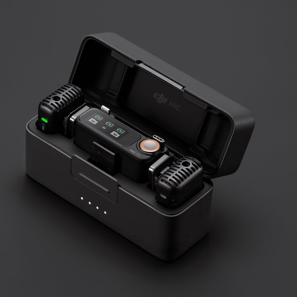 DJI Mic 2 All-in-One Dual Channel Wireless Microphone System - Black