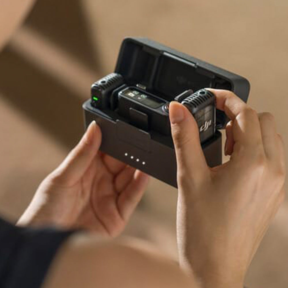 DJI Mic 2 All-in-One Dual Channel Wireless Microphone System - Black