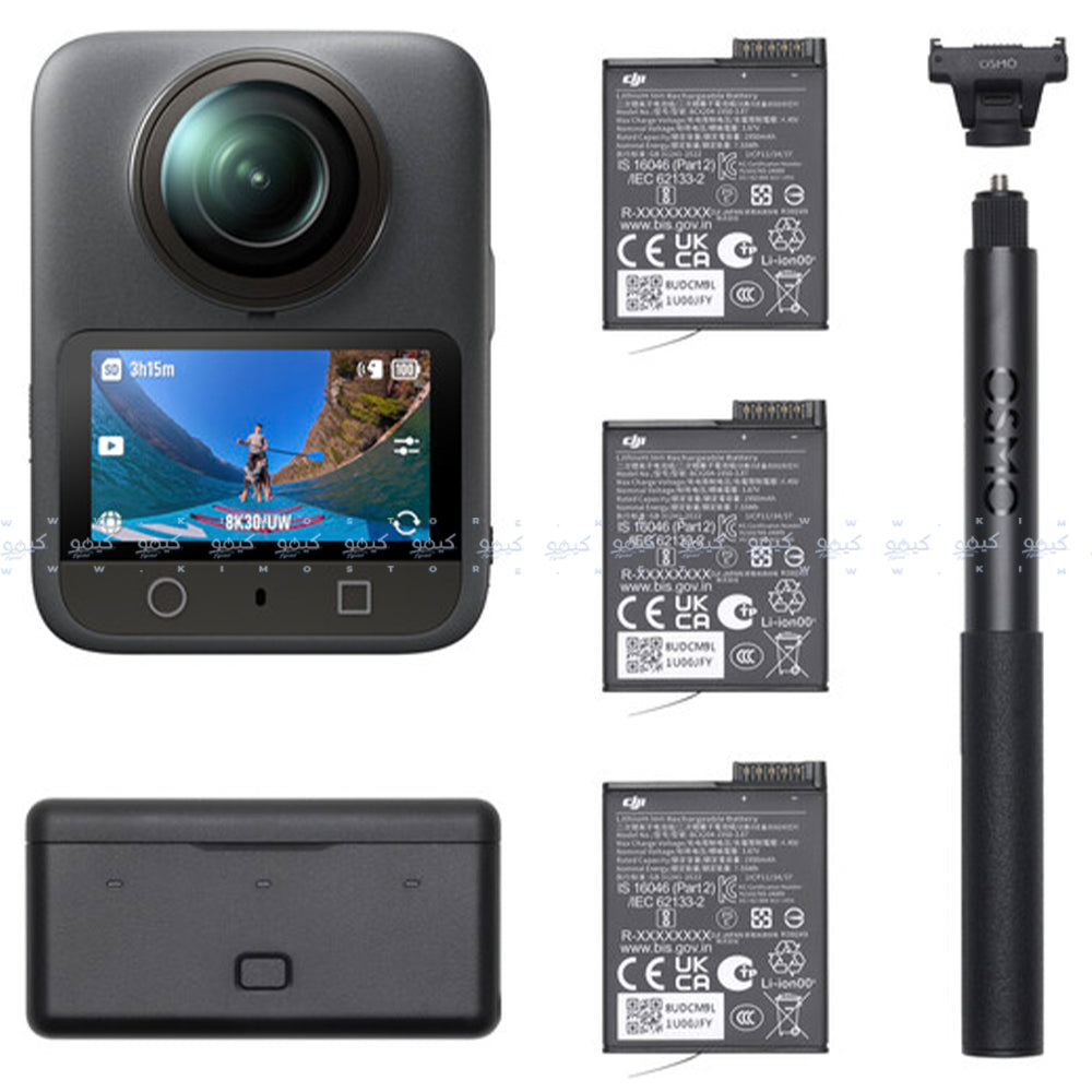 كاميرا أكشن مقاومة للماء دي جي آي كومبو OSMO 360 - أسود