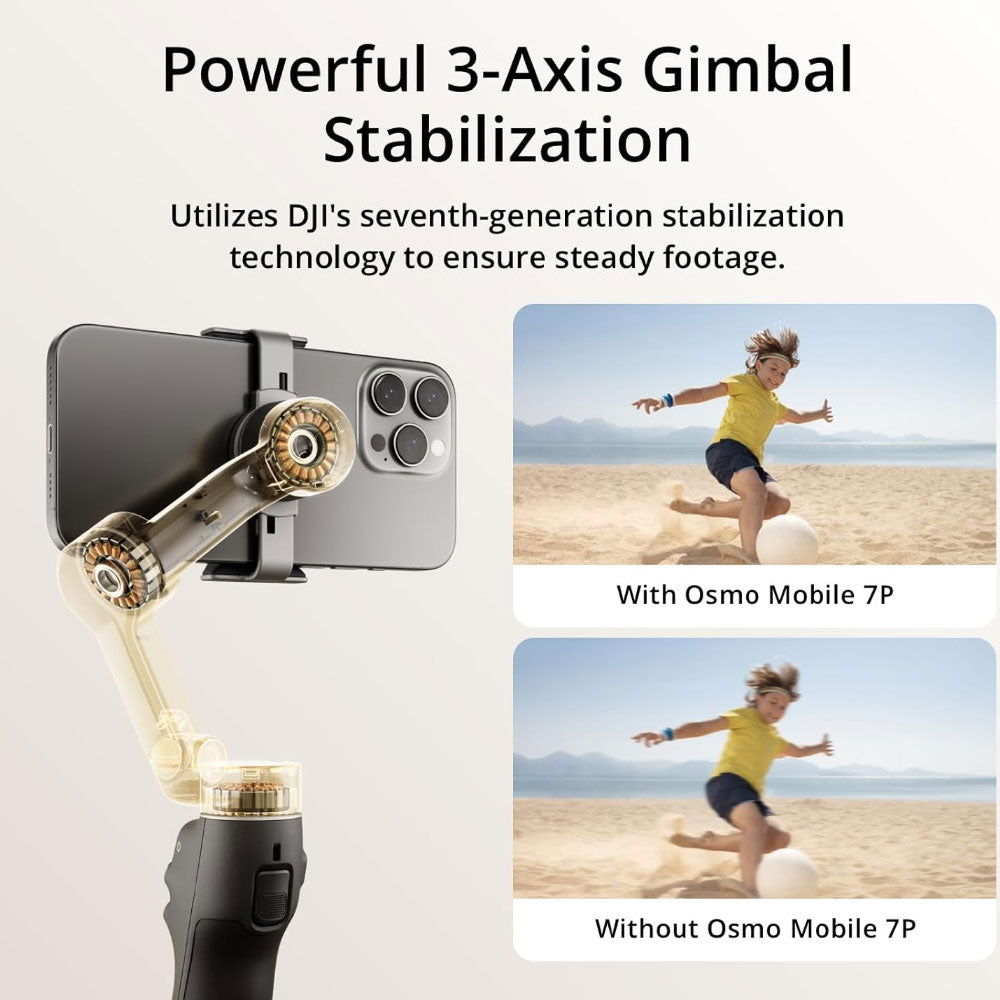 حامل موبايل دي جي آي Osmo Mobile 7P - اسود