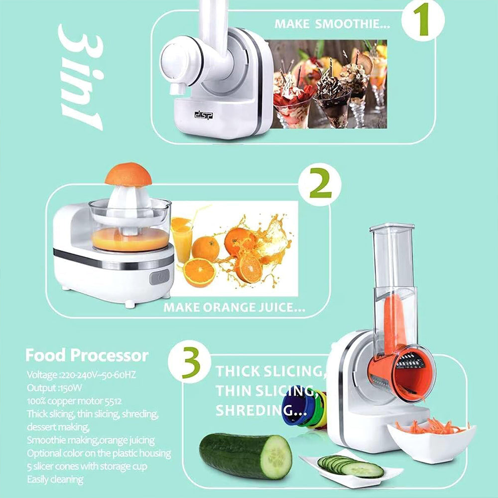 DSP KJ3001 3in1 Food Processor KJ3001 150W