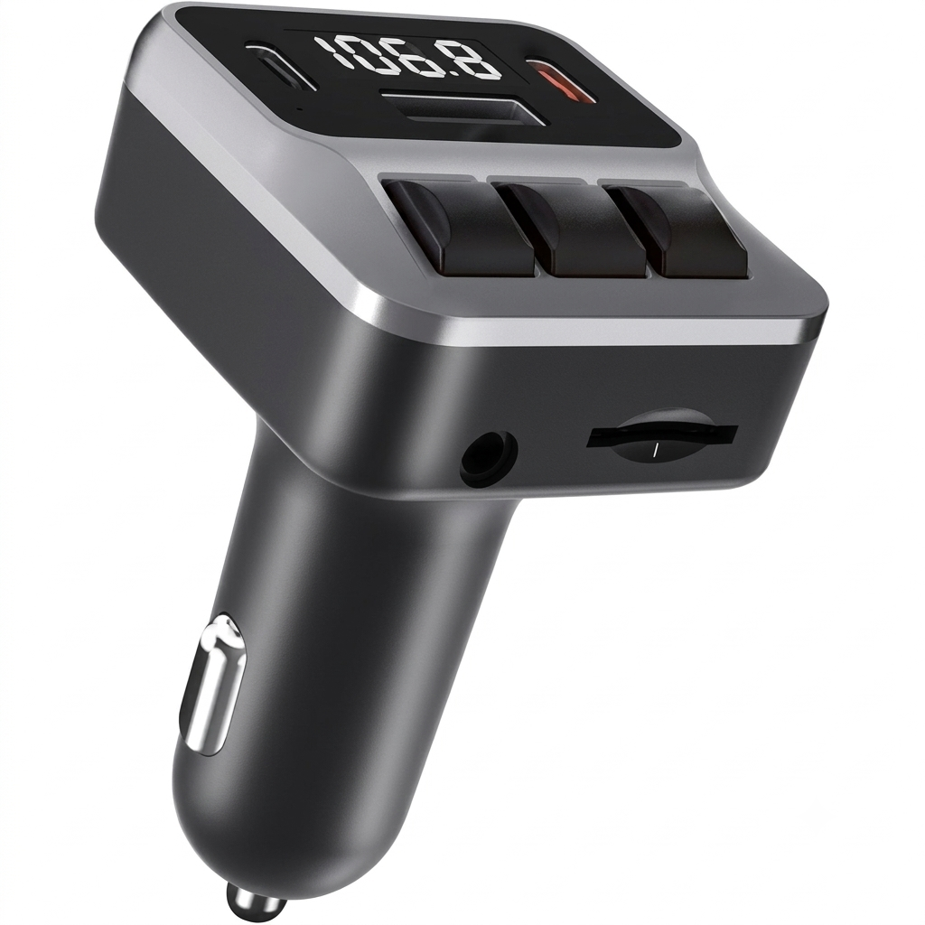 Dadu DC-175 Bluetooth FM Transmitter USB + 2x PD Type-C 45W Fast Charging - Black
