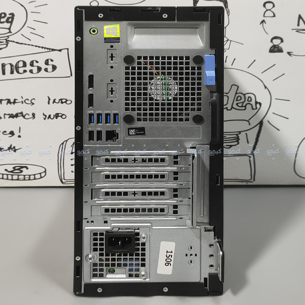 كمبيوتر تاور ديل OptiPlex 5070 (انتل كور i3-9100 - رام 8 جيجابايت DDR4 - بدون هارد - انتل UHD جرافيكس - DVD RW) استعمال خارج