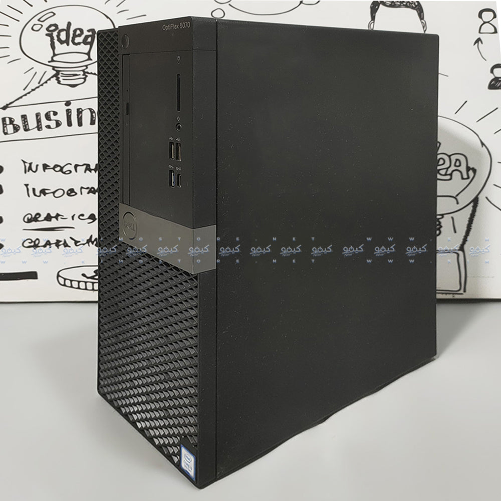 كمبيوتر تاور ديل OptiPlex 5070 (انتل كور i3-9100 - رام 8 جيجابايت DDR4 - بدون هارد - انتل UHD جرافيكس - DVD RW) استعمال خارج