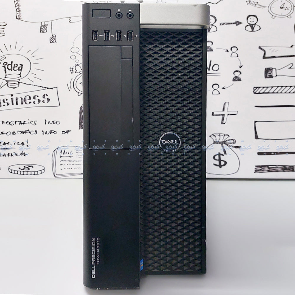 كمبيوتر ورك ستيشن ديل Precision 7810 (2x CPU انتل زيون E5-2609 V4 - رام 16 جيجابايت DDR4) استعمال خارج