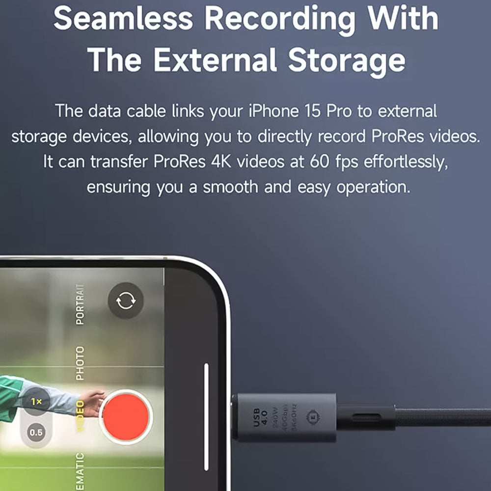 Devia Extreme Speed Series EC641 Type-C To Type-C Cable 240W Fast Charging 1m - Black