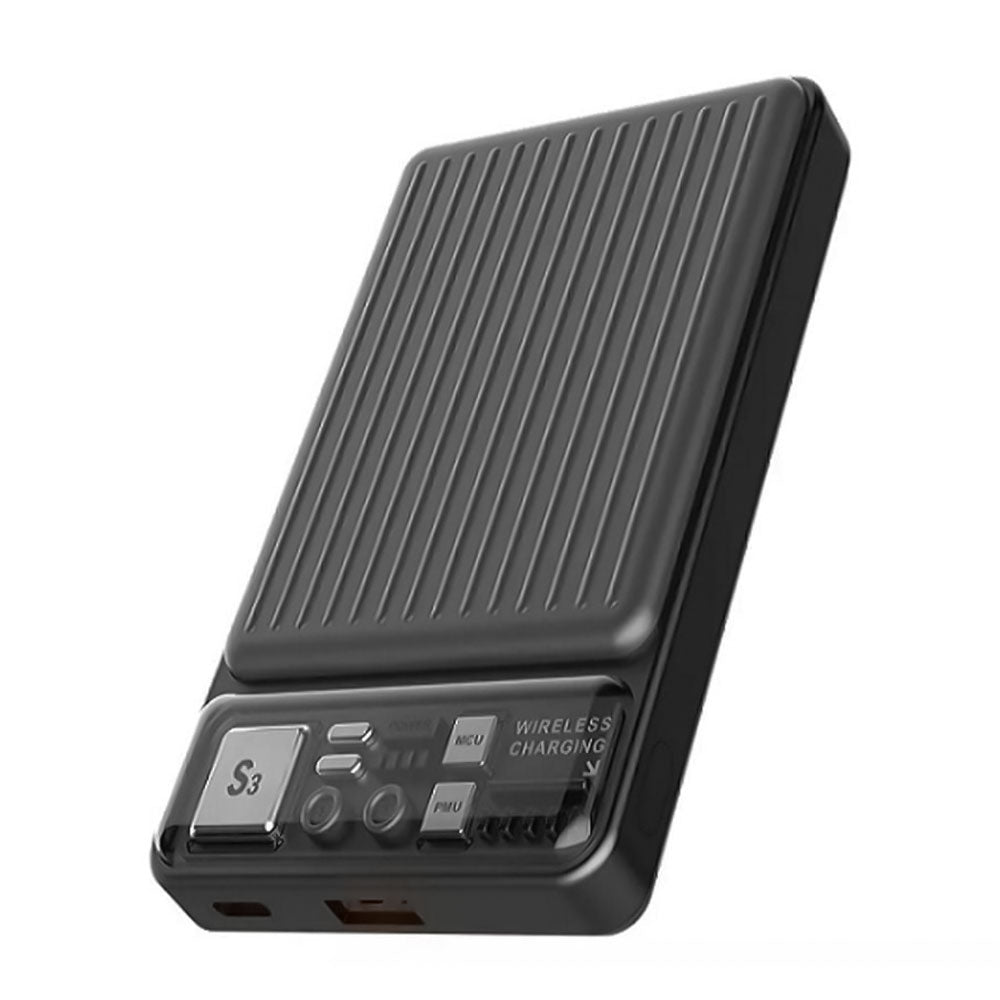 Devia Extreme Speed Series S28 Magnetic Wireless Power Bank USB + Type-C 22.5W Fast Charging 10000mAh - Deep Gray