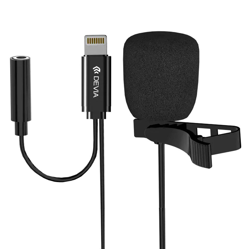 Devia Smart Series EM605 Lightning Wired Microphone 1.5m - Black
