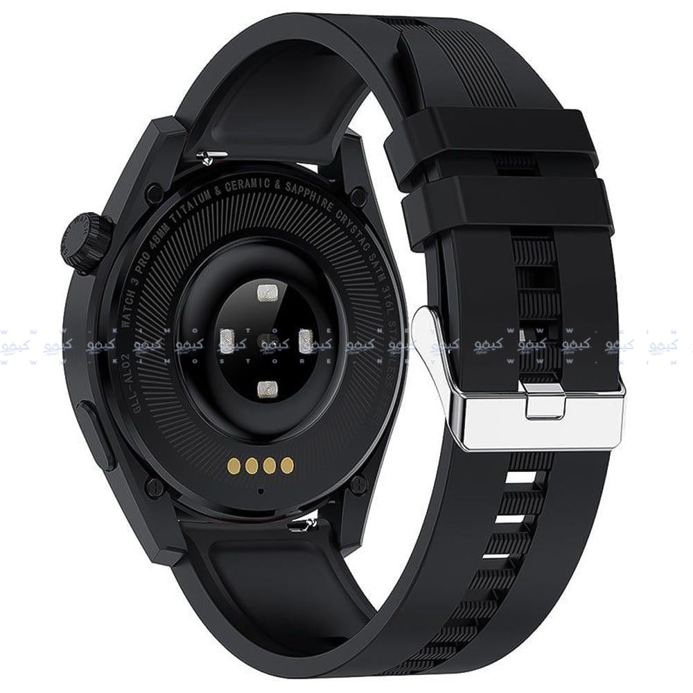 ساعة سمارت ديفيا Pro 5 WT047 هيكل الومنيوم اسود مع سوار رياضي اسود