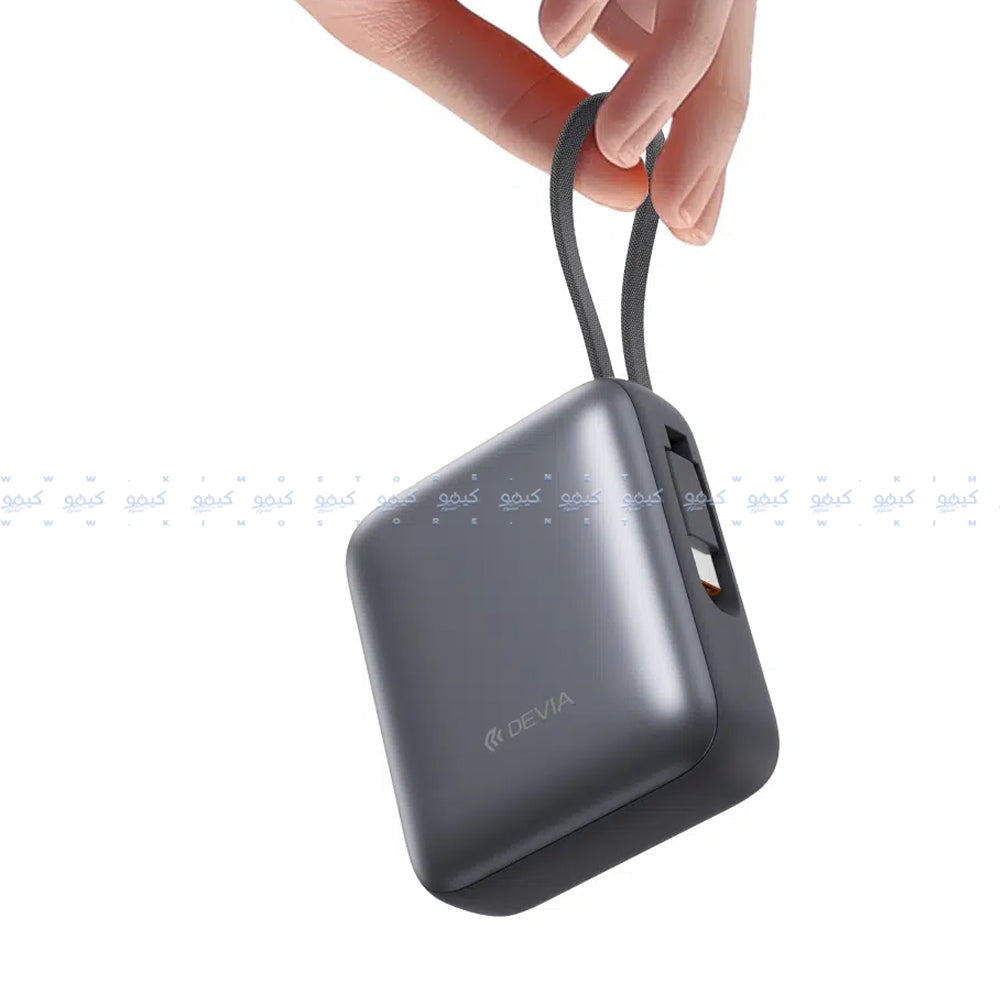 Devia Ultra 1 EP206 Power Bank Type-C 35W 10000mAh Built-in Type-C Cable - Modern Gray