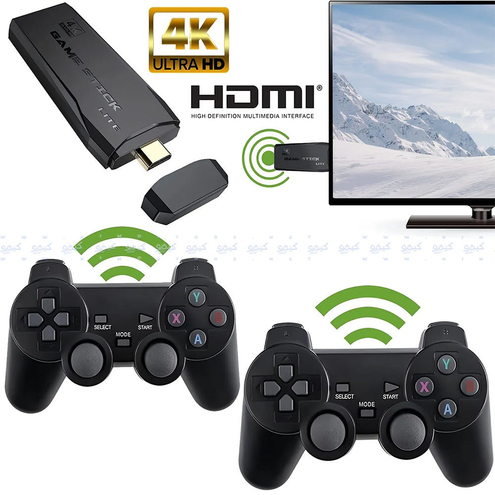 Double Wireless Controller + Game Stick Lite 4K