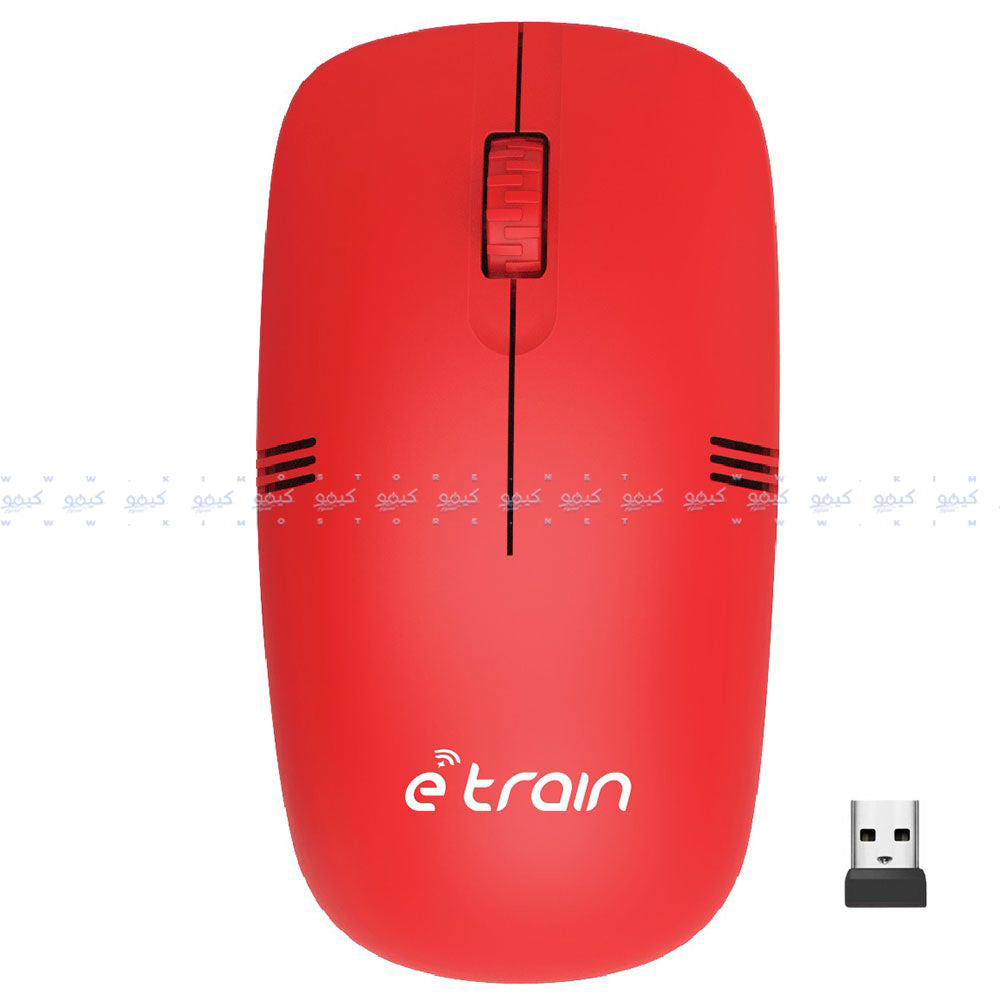 E-Train MO10R Wireless Mouse 1200Dpi - Red