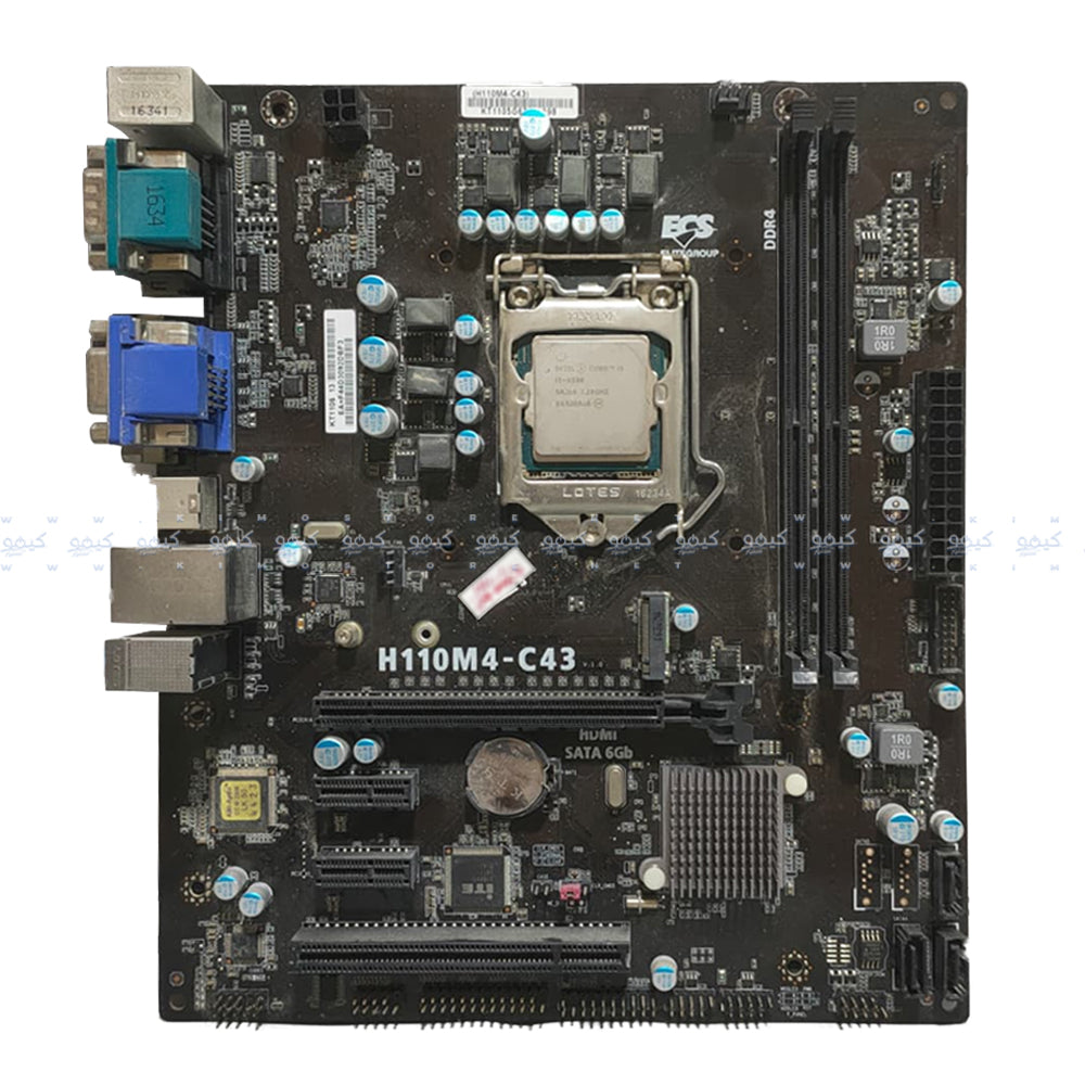 مازر بورد إى سي إس H110M4-C43 سوكيت معالج LGA 1151 + انتل كور i5-6500 (استعمال خارج)