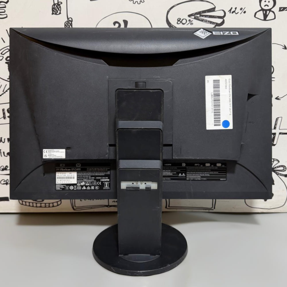 شاشة إيزو FlexScan EV2495 مسطحة 24 بوصة IPS LED FHD HDMI بدون إطار (استعمال خارج)