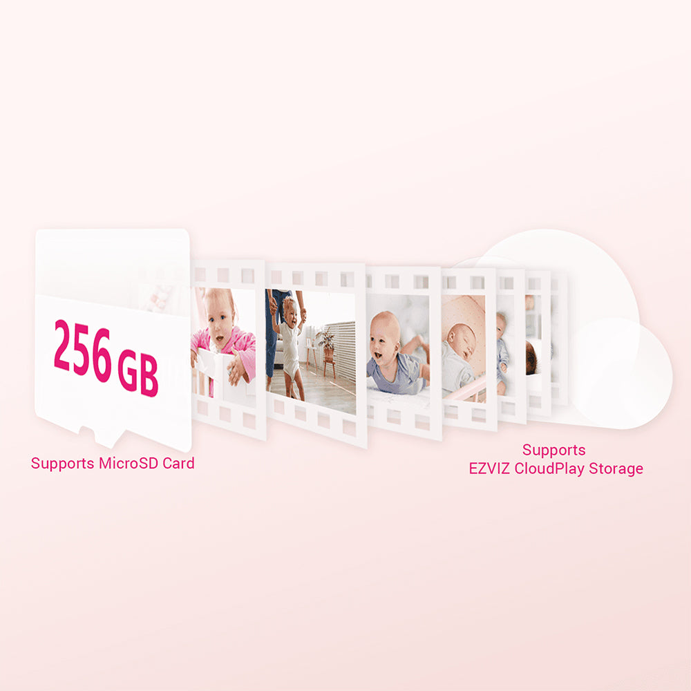 كاميرا مراقبة أطفال ايزفيز داخلية واي فاي تعمل ببطارية 2 ميجابكسل 4 ملم CS-BM1-R100-2D2WF-RA (ميكروفون) - بينك