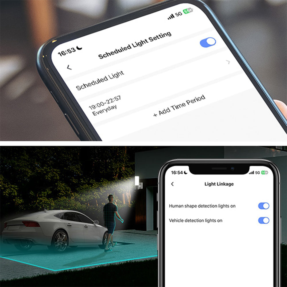 EZVIZ CS-EL3 Wall-Light Wi-Fi Outdoor Security Camera 2K 3MP (Mic) (Full Color)