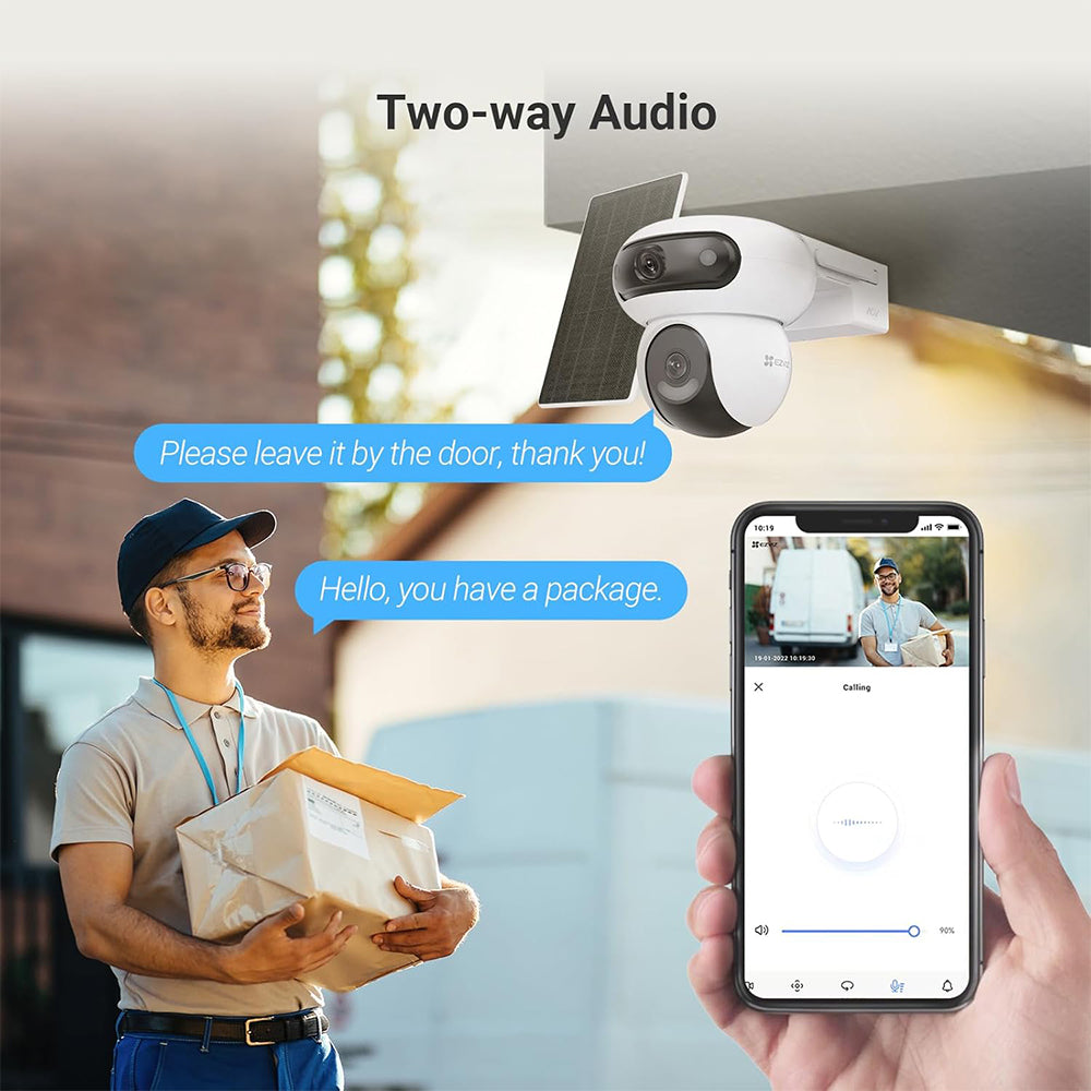 EZVIZ CS-HB90 Dual Lens Wi-Fi Pan & Tilt Outdoor Security Camera 2K+ 4MP+4MP 2.8-6mm (Mic) (Full Color) With Solar Panel 8W