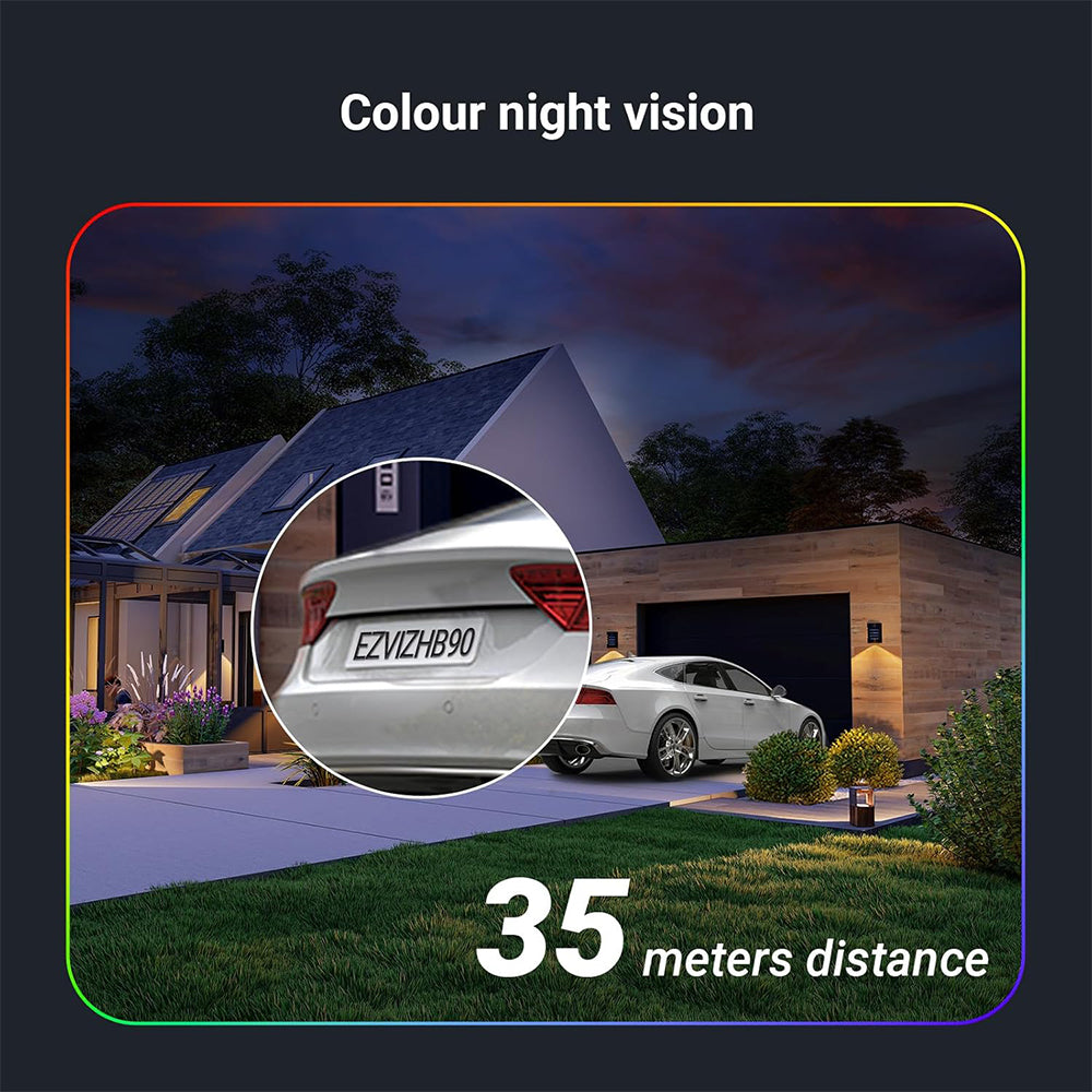 EZVIZ CS-HB90 Dual Lens Wi-Fi Pan & Tilt Outdoor Security Camera 2K+ 4MP+4MP 2.8-6mm (Mic) (Full Color) With Solar Panel 8W