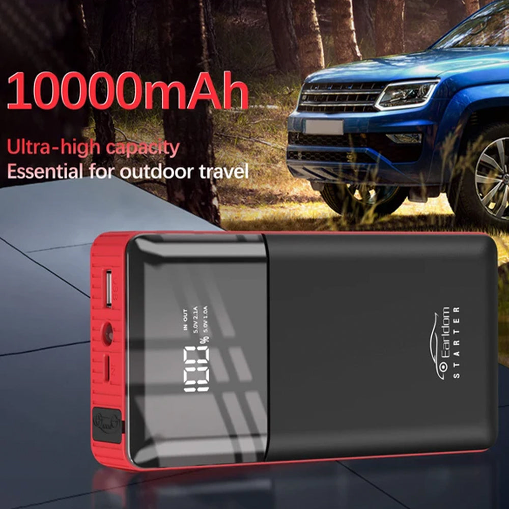 Earldom JS01 Jump Starter Car Power Bank 10000mAh - Black