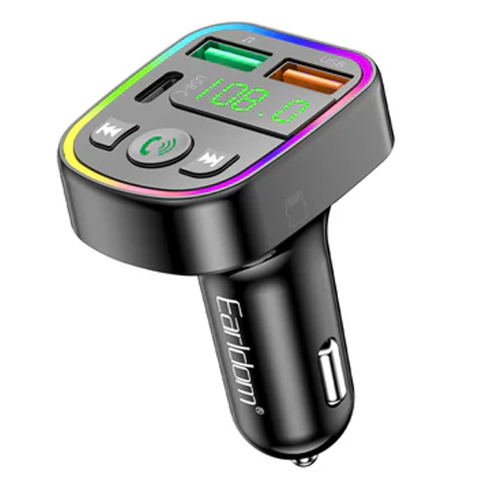 مشغل اف ام بلوتوث إيرلدوم بمنفذين يو اس بي تايب سي شحن سريع M103 RGB - اسود