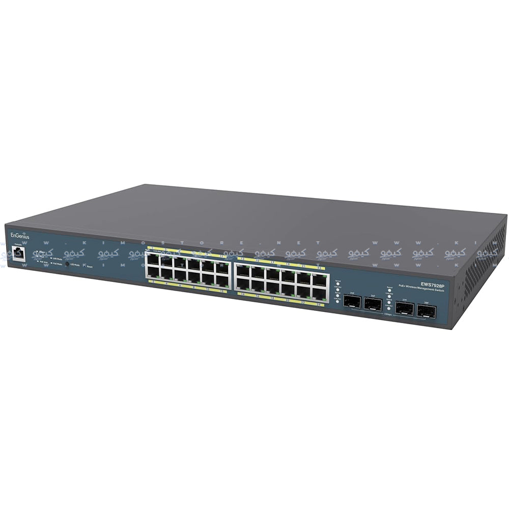 EnGenius EWS7928P Managed Rackmount Switch 24 Ports PoE+ 10/100/1000Mbps + 4 Ports
