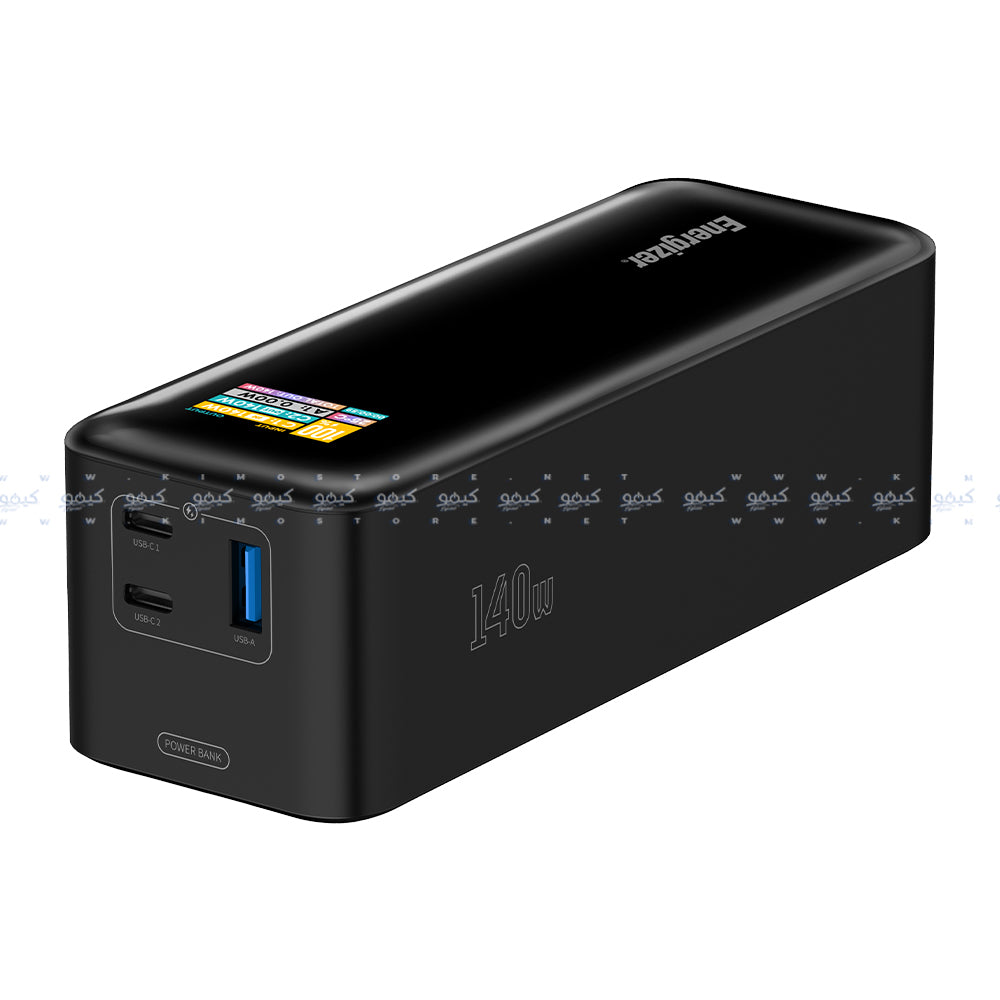 Energizer Power Bank USB + 2x PD Type-C 140W Fast Charging 27000mAh - Black