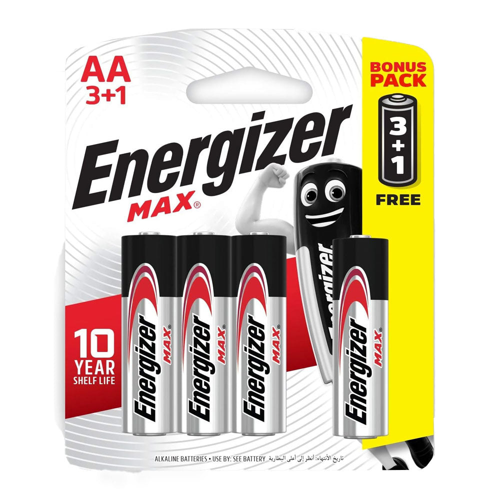 Energizer Max AA3 Battery + 1 AA Battery Free
