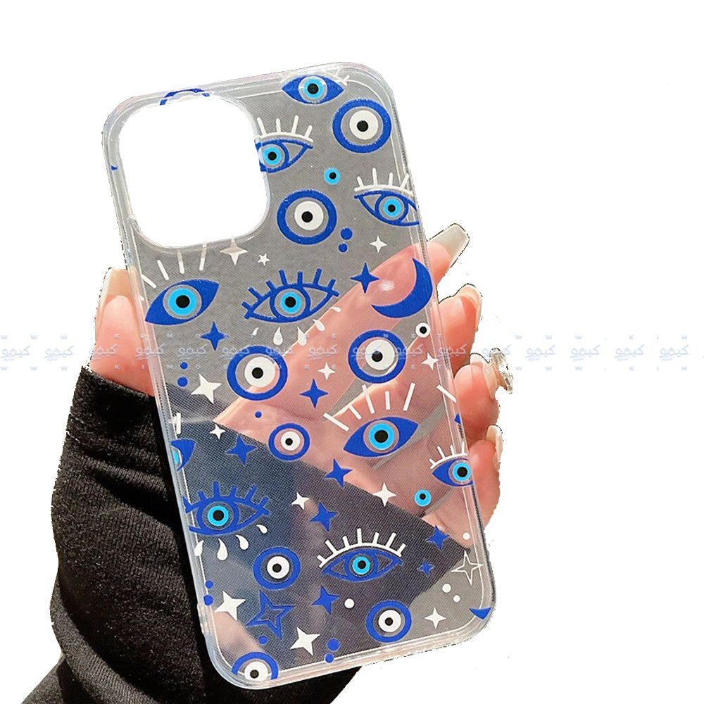 Evil Eye Pattern Clear Phone Cover