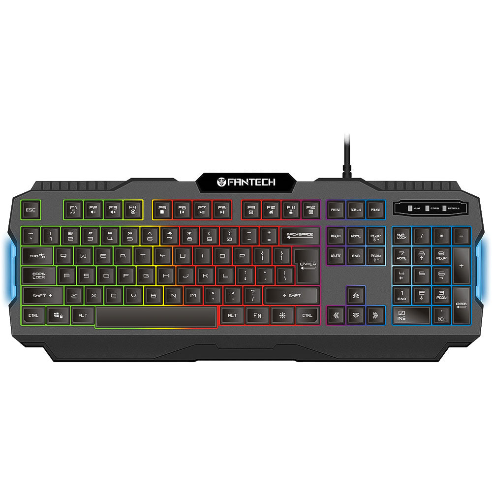 Fantech HUNTER PRO K511 Wired Rainbow Gaming Keyboard English & Arabic - Black