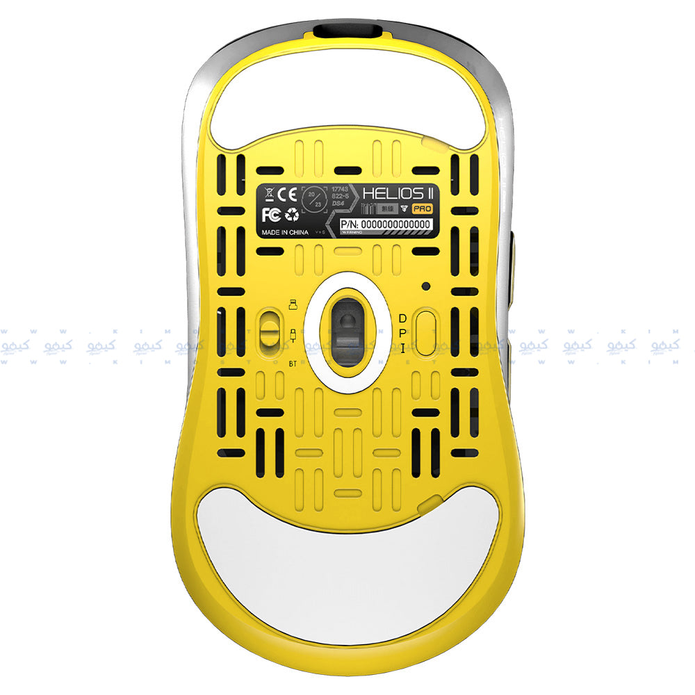 ماوس فانتيك سلكي & لاسلكي بلوتوث قابل للشحن ثلاثي الوضع جيمنج 26000 نقطة في البوصة Helios II Pro XD3V3 4K - رمادي